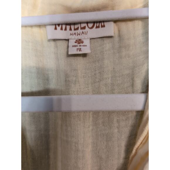 Mallow Hawaii Palm Dress Marshmallow Soft Fabric Women's Size M/L Yellow (124) - Picture 5 of 8